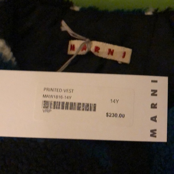 Clearance - Last ONE!  Marni Printed Vest - Picture 5 of 8